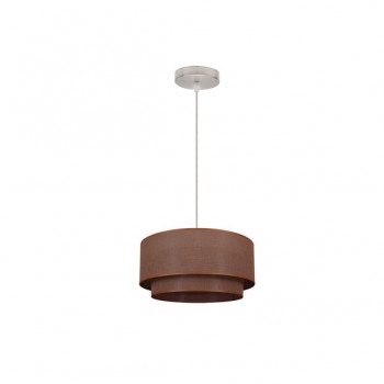 Distribuidor - Lâmpadas Diversas | Colgantes Clássicas | COLGANTE DOBLE 1L. MARRON/MARRON CILIND REGX35X35 Ref: 2.810/35-MARR/MARR